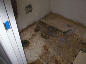 Bathroom Picture with all fixtures removed